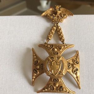Vintage gold tone Large Cross